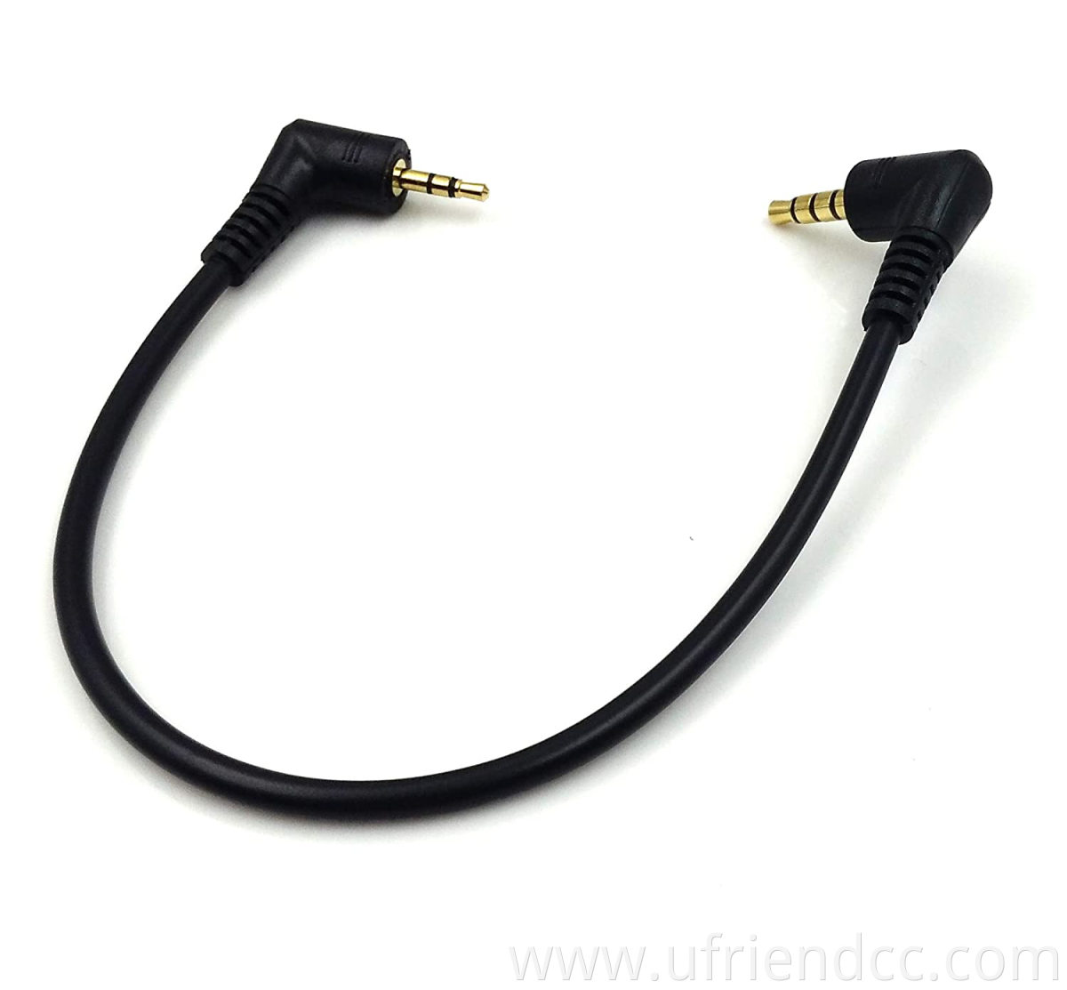Mono TRS TRRS Stereo Plug Aux Cable Angle 3.5mm 4 Pole to 2.5mm 3 Pole Headset Stereo Audio Aux Extender Stereo Jack Cable